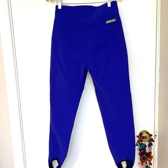 VINTAGE OBERMEYER PURPLE WOOL BLEND STIRRUP SKI PANTS WINTER PANTS SIZE SMALL - Picture 8 of 11